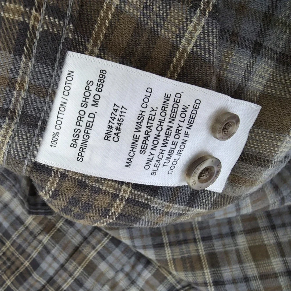 Red Head Flannel Shirt Mens Large Plaid Button Up Long Sleeve Heavyweight Cotton